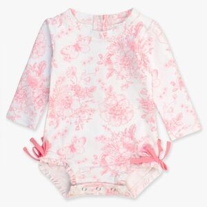 Rufflebutts swim suit 2T  Bubblegum Pink Butterfly Garden Toile